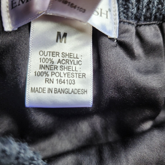 Emma & Posh Women's Knit Crochet Black Midi Skirt Elastic Waist Sz M - Picture 8 of 8